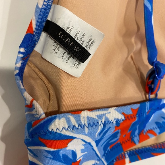 J. Crew Floral Tropical Print Bikini Top - Picture 4 of 6